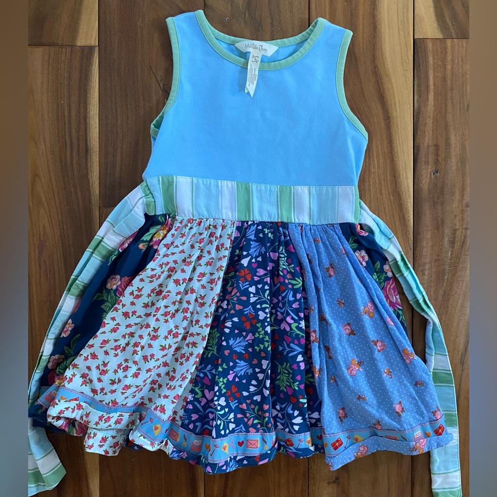 Matilda Jane Blue and Green Floral Kids Dress